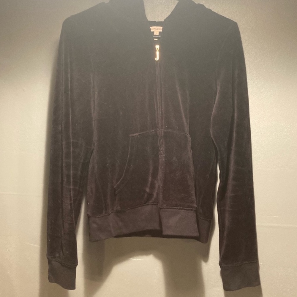 Juicy Couture Velour Black & Pink Sweater
